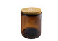 Decoratieve Amber Candle Holder Glass Candle-Kruiken met Cork Lid For Candle Making