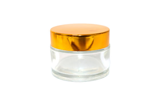 50 ml schoon glas cosmetische containers met schroefdeksel glasmonsterpotten